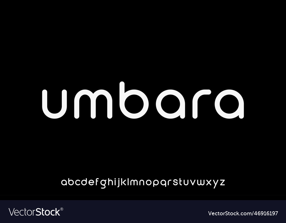 Font with rounded edge style alphabet design vector image Font with rounded edge style alphabet design