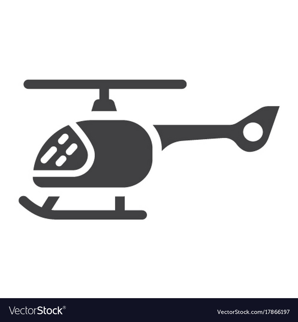 Hubschrauber Glyphen Icon Transport und Luftfahrzeug