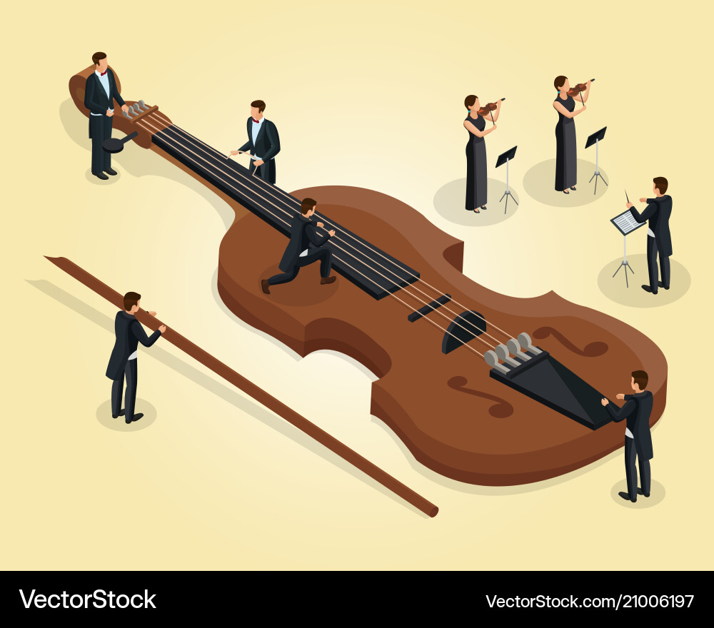 Isometric orchestra template Royalty Free Vector Image