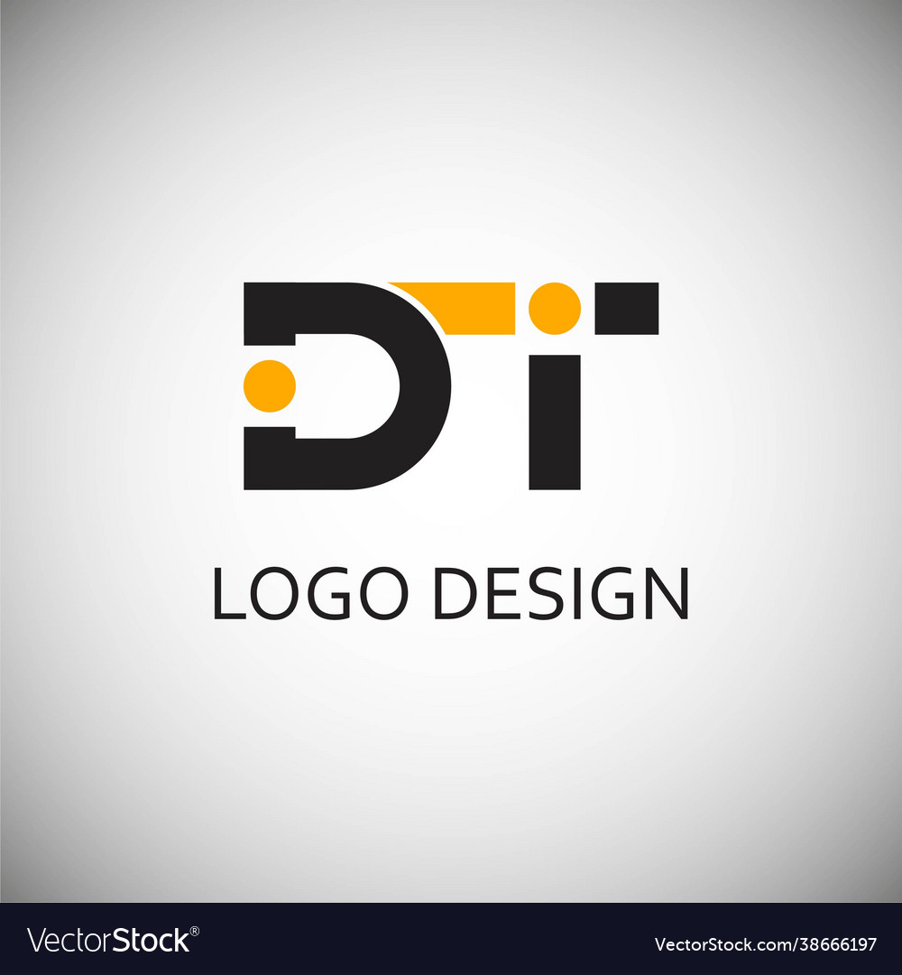 Letter dt for simple logo design