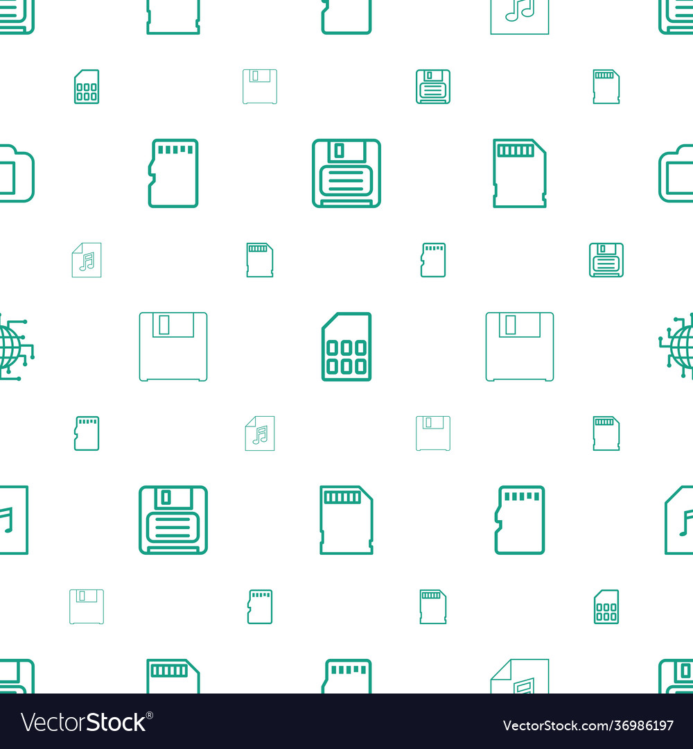 Memory icons pattern seamless white background