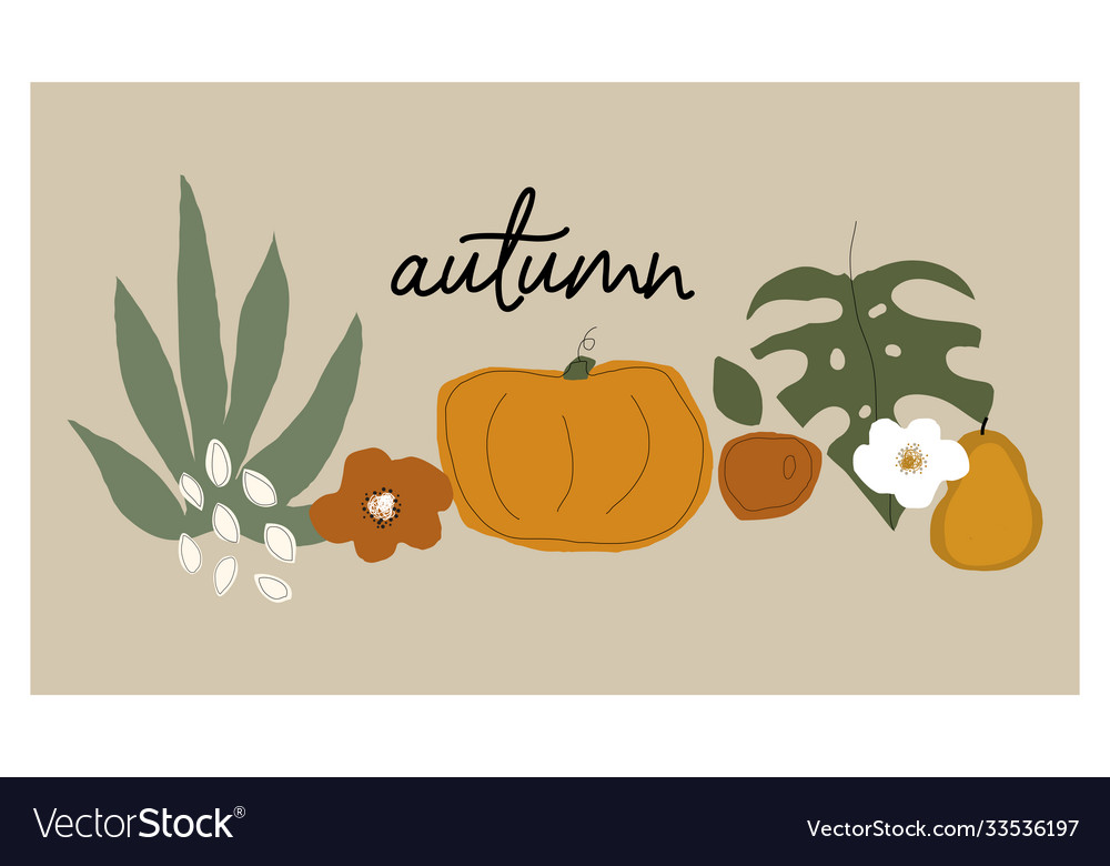 Modern abstract shapes botanical pattern vector image Modern abstract shapes botanical pattern