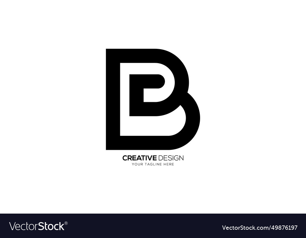 Modern shape letter db creative unique elegant