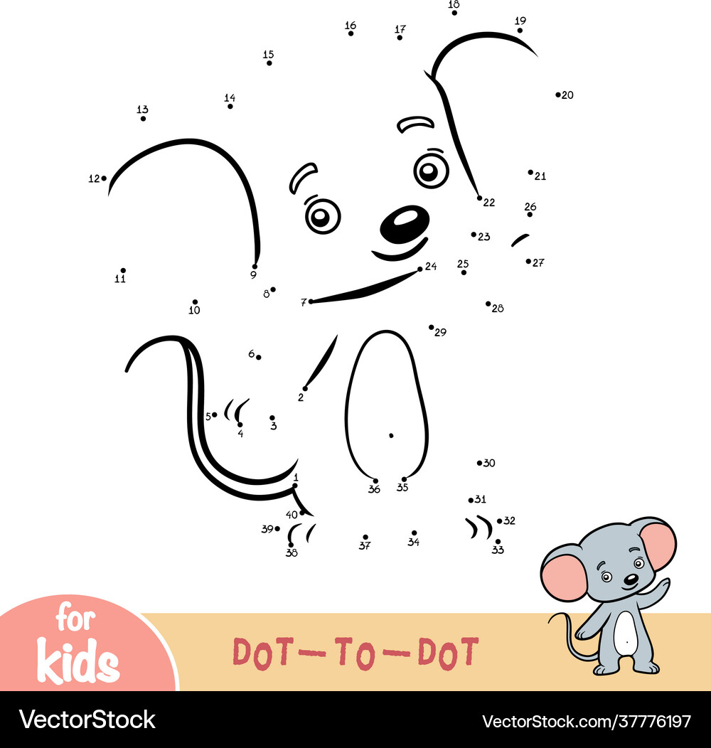 Numbers game education for children mouse Vector Image