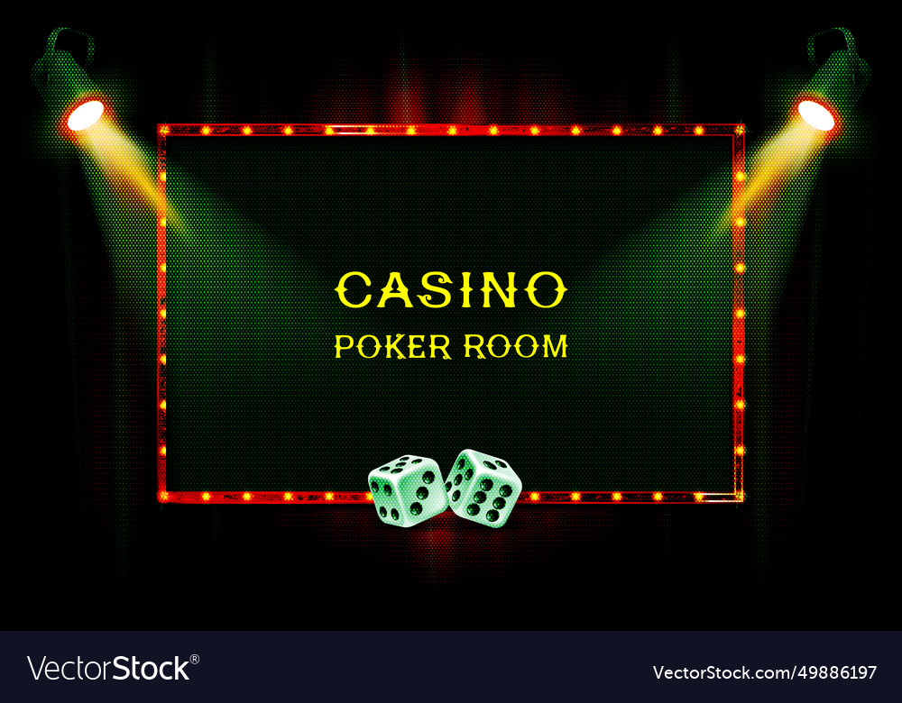 Poker casino poster logo template design royal