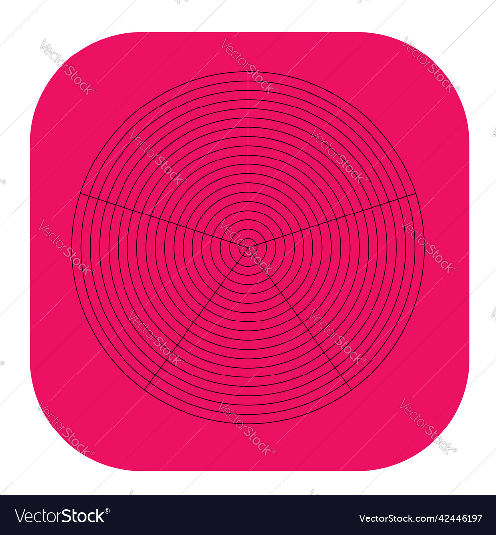Polar circular grid mesh pie chart graph element Vector Image Polar circular grid mesh pie chart graph element