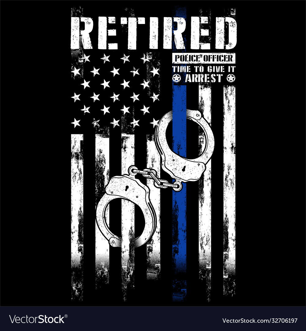 Retired Police Officer Royalty Free Vector Image