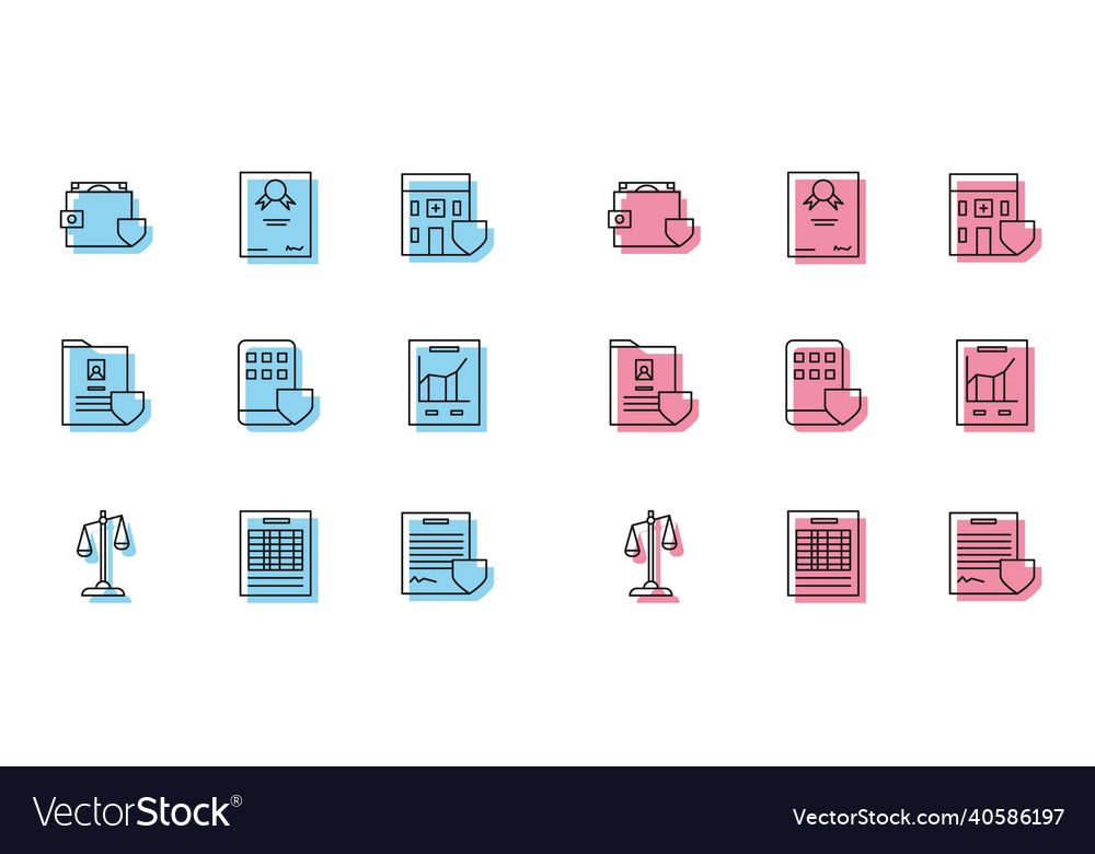 Set line scales of justice report file document