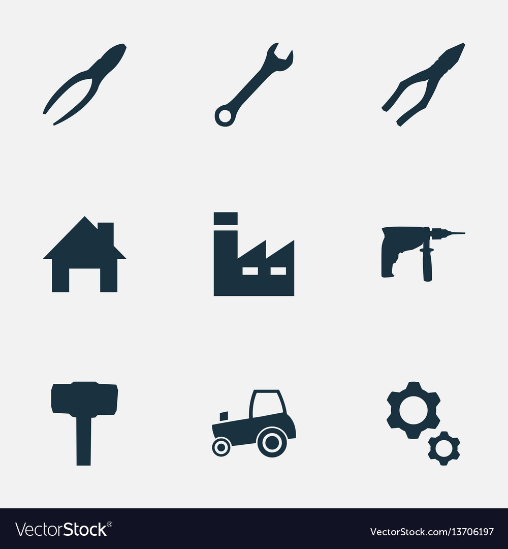 Set of simple axe icons vector image Set of simple axe icons