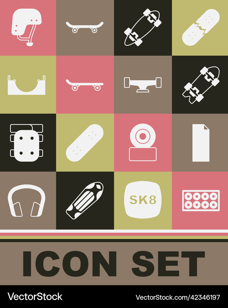 Set skateboard wheel grip tape Royalty Free Vector Image