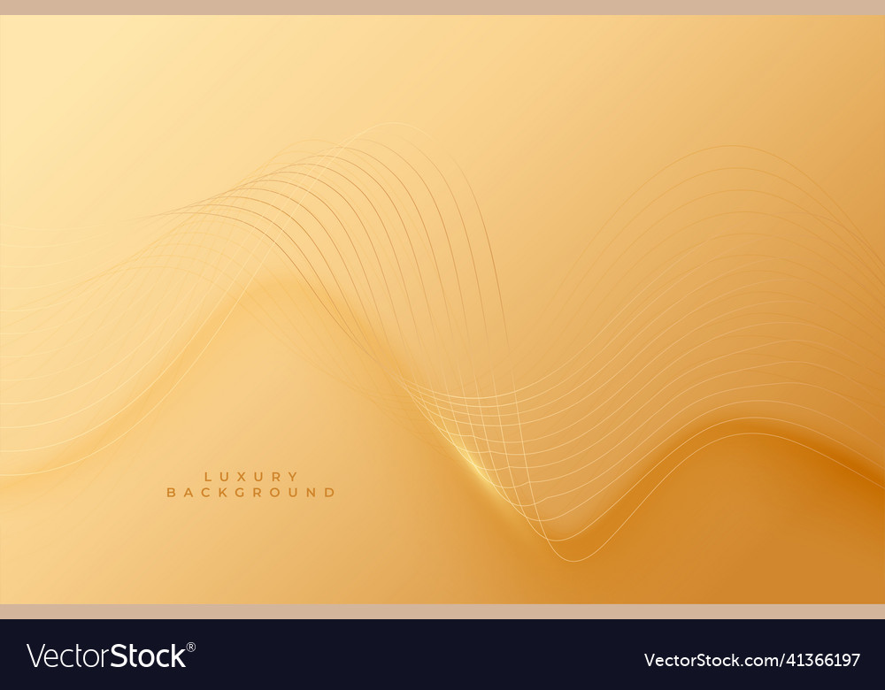 Smooth wave lines golden premium background