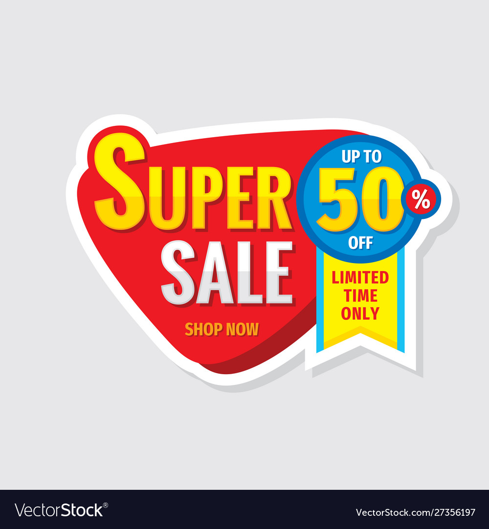 Super Sale Concept Banner Promotion Poster Vector Image