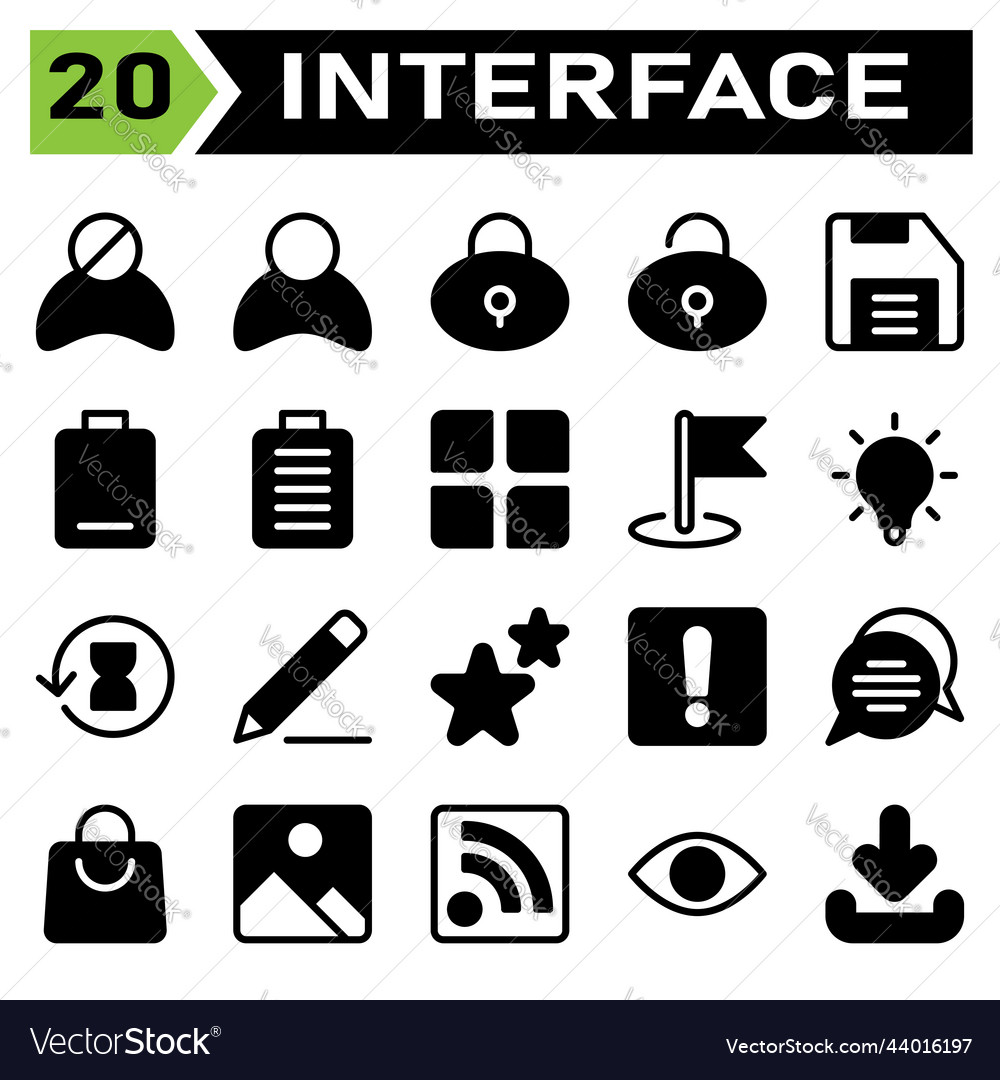 User Interface Icon Set - Blocks & Avatars