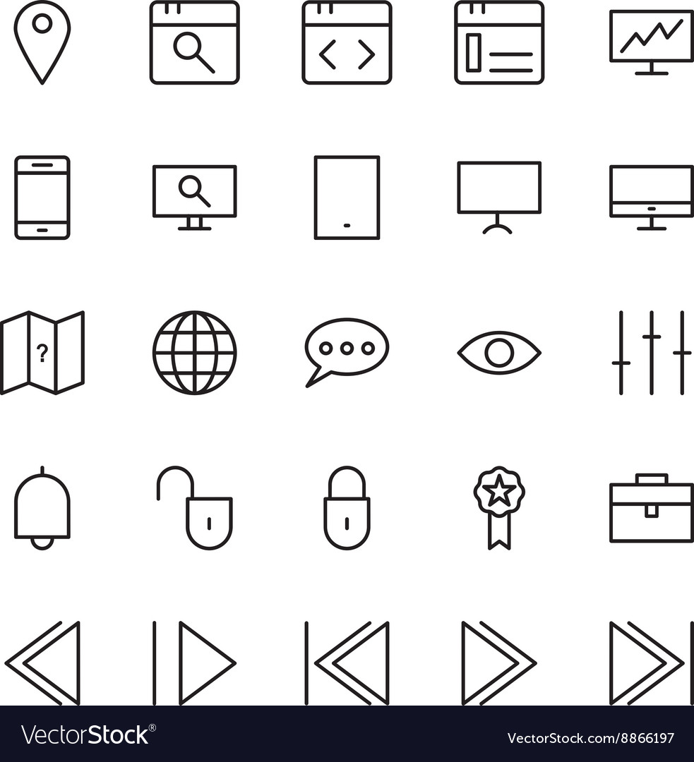 Web & UI Line Icons - User Interface