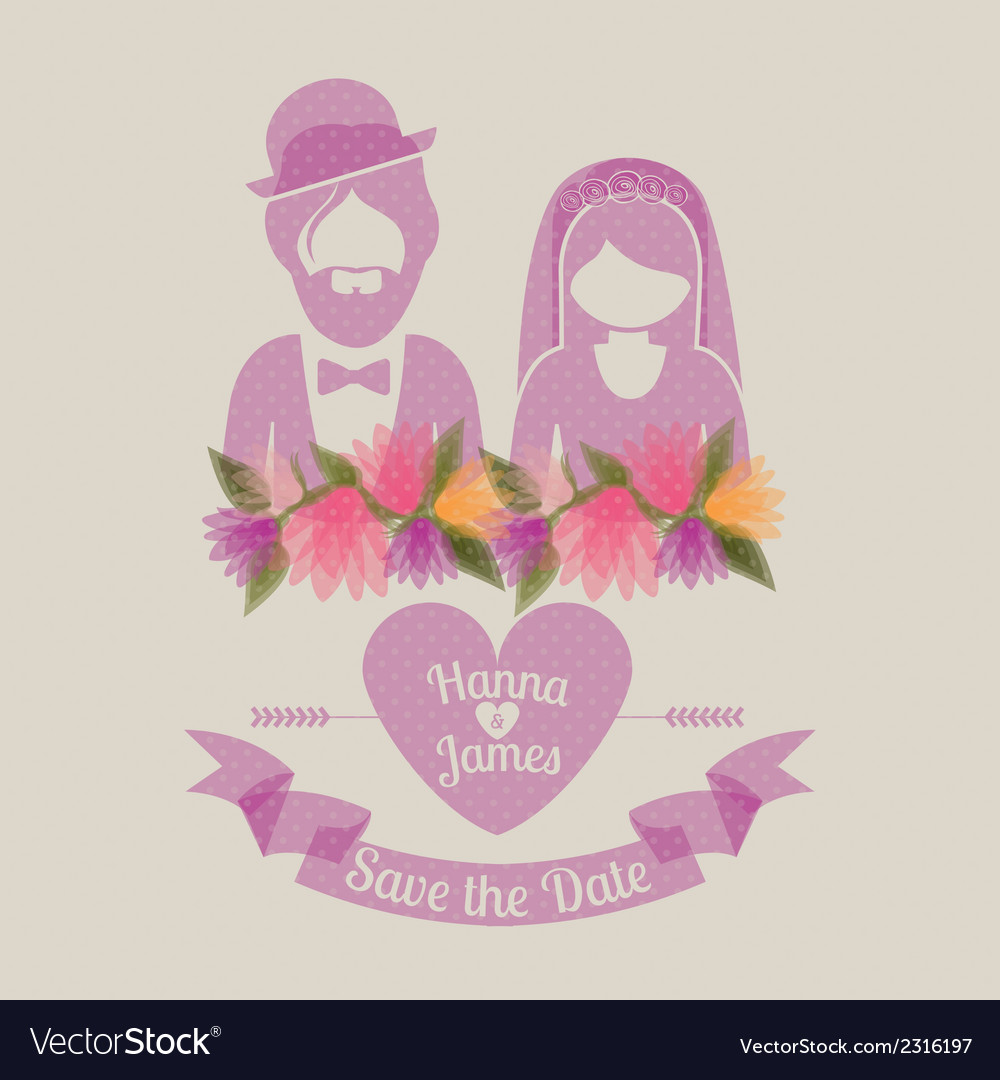 Wedding design over white background