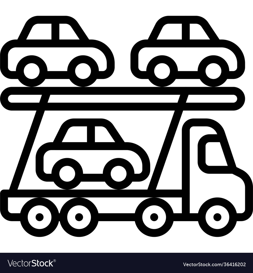 Car carrier trailer icon transportation related