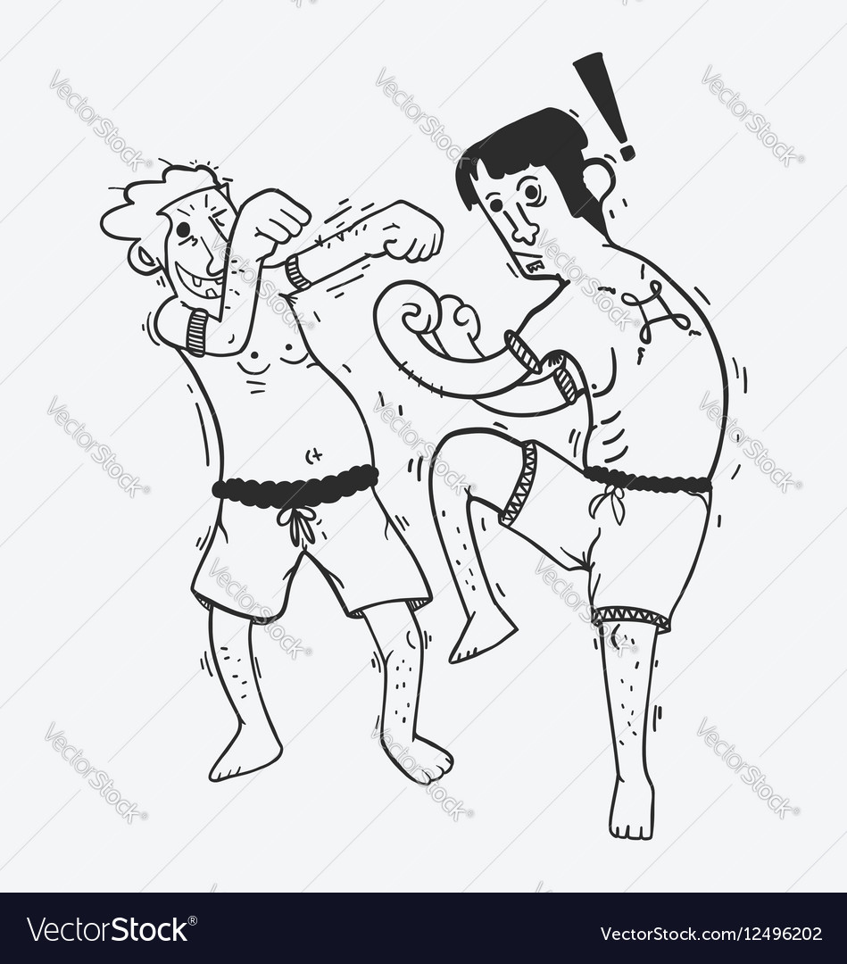 funny boxing cartoon