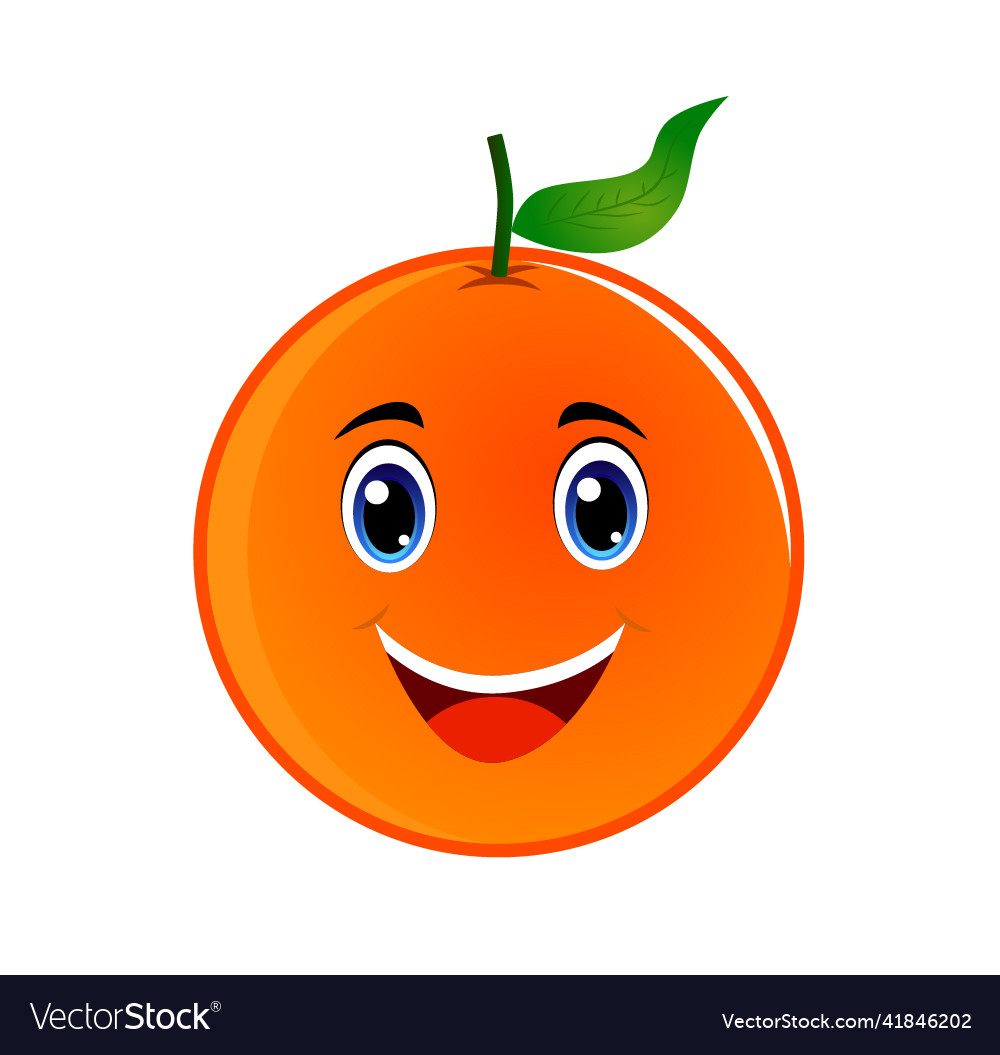 Cartoon orange fruit Royalty Free Vector Image