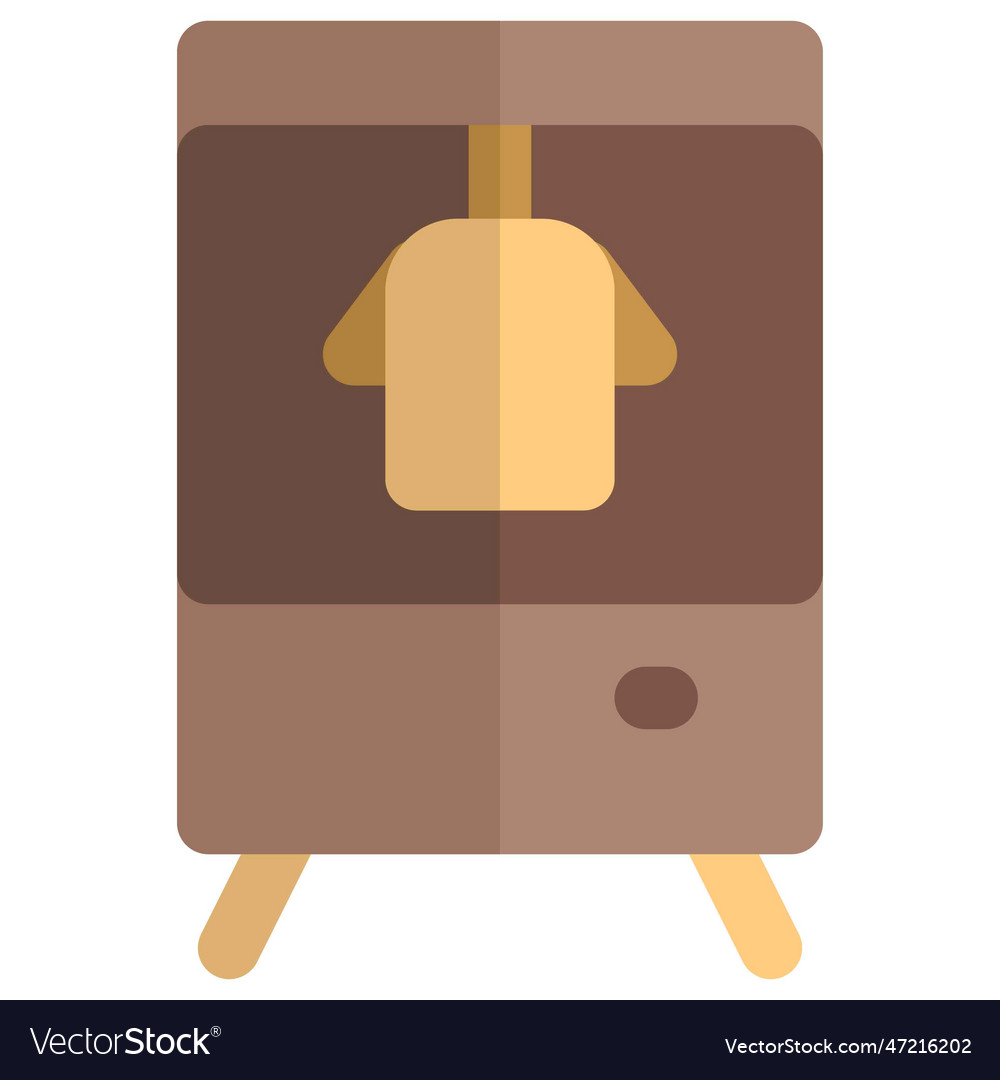 Cloth hanged inside the wardrobe Royalty Free Vector Image