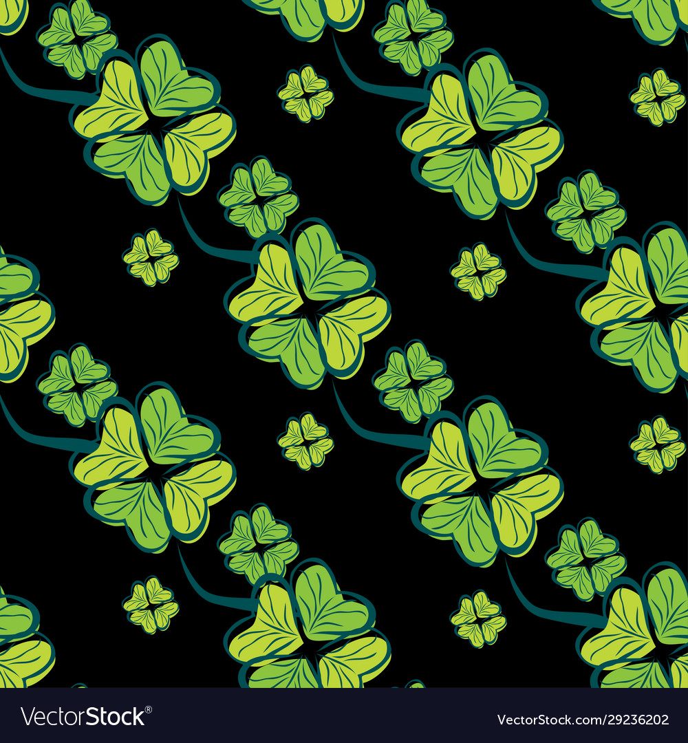 Clover seamless pattern vector image Clover seamless pattern