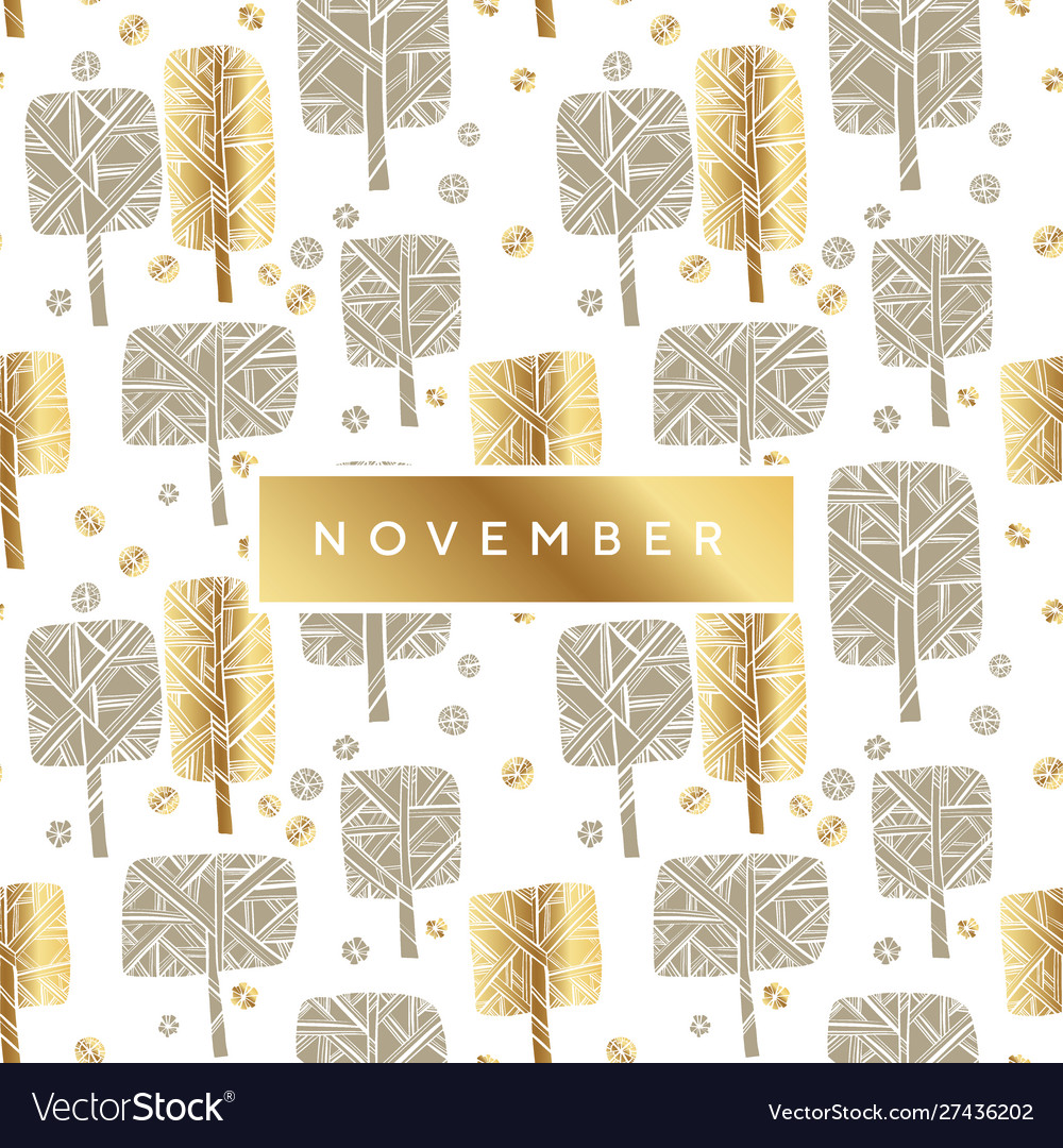 Elegant Autumn Tree Pattern