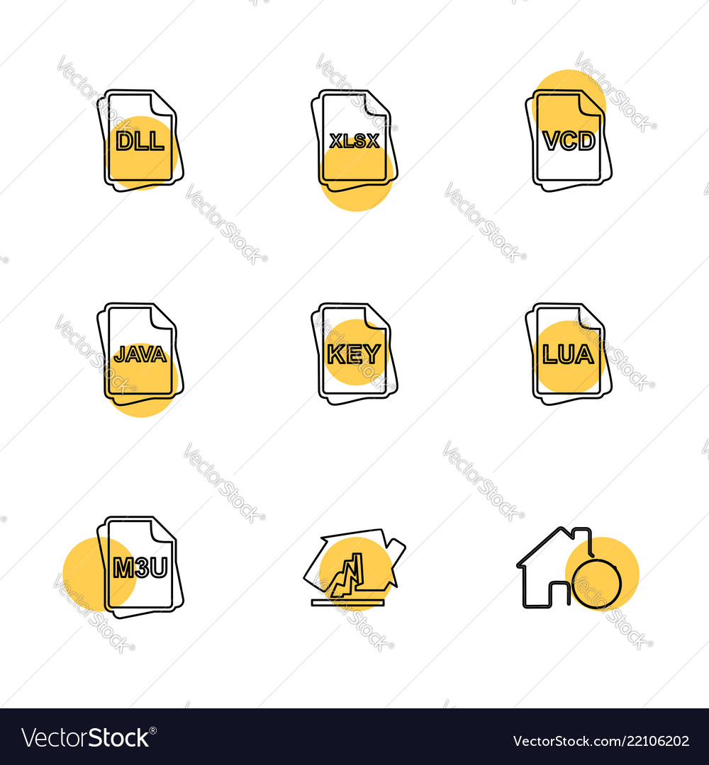 File type files documents eps icons set