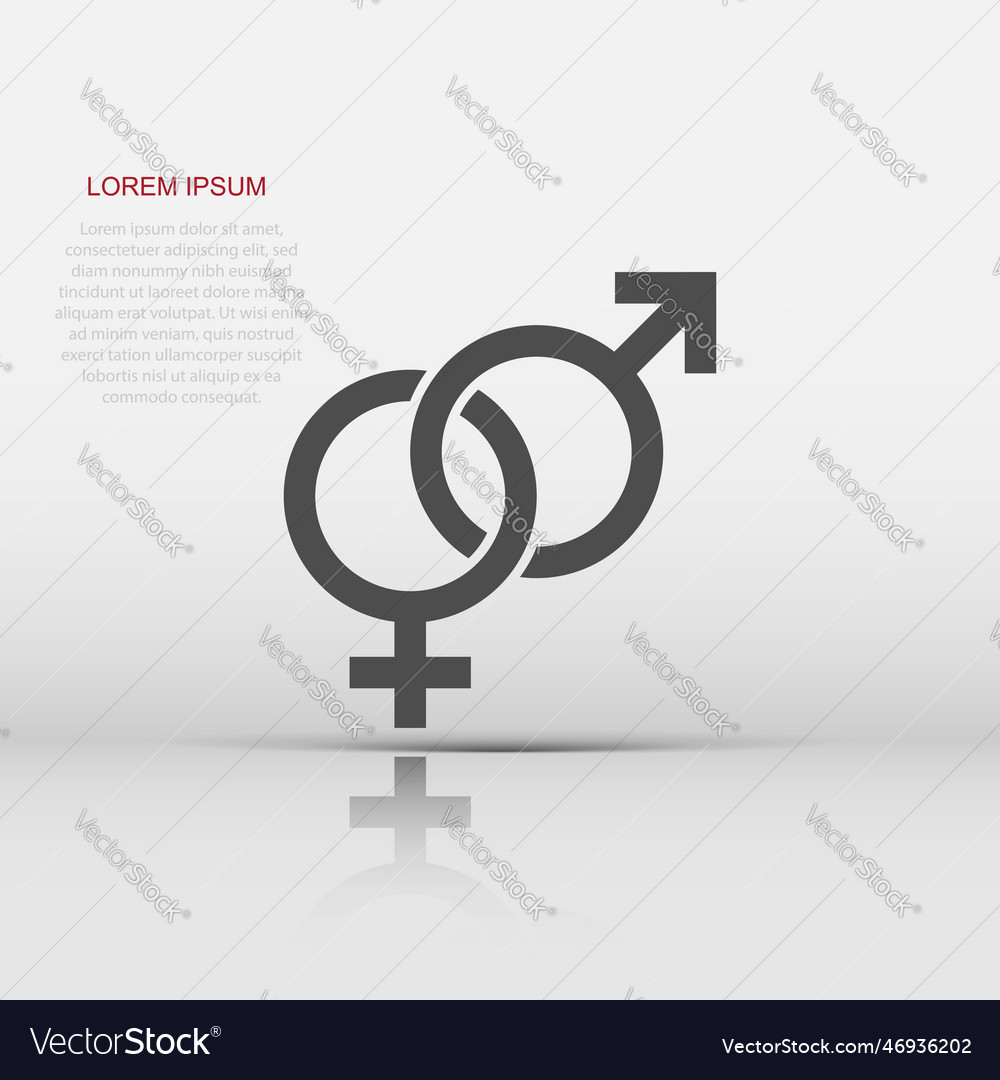 Gender icon in flat style men and women sign Vector Image