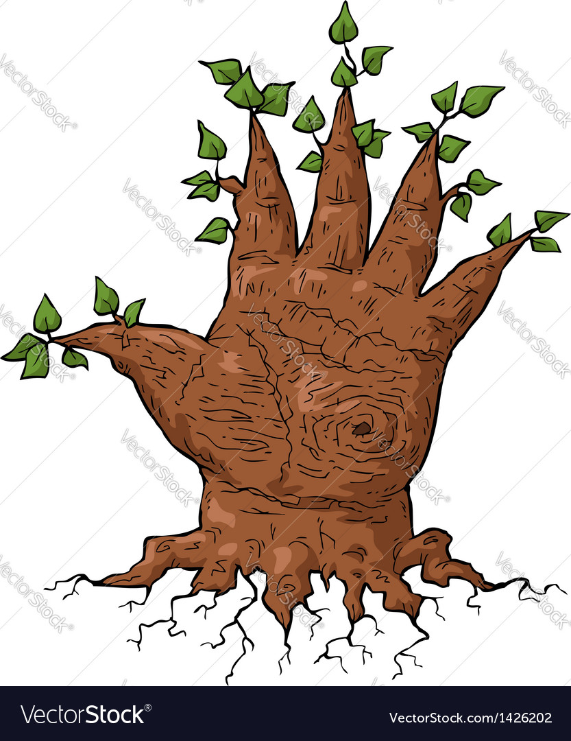 Hand Tree Clip Art