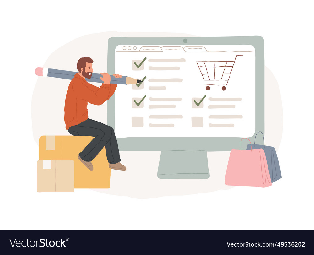 My orders list isolated concept Vector Image My orders list isolated concept