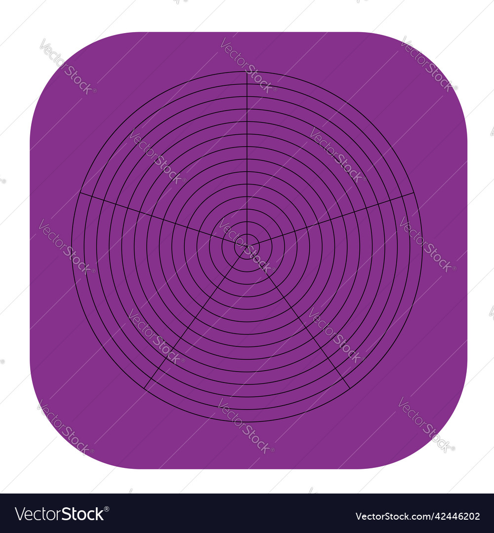 Polar kreisförmiges Gitternetz Piste Diagrammelement vector image Polar kreisförmiges Gitternetz Piste Diagrammelement