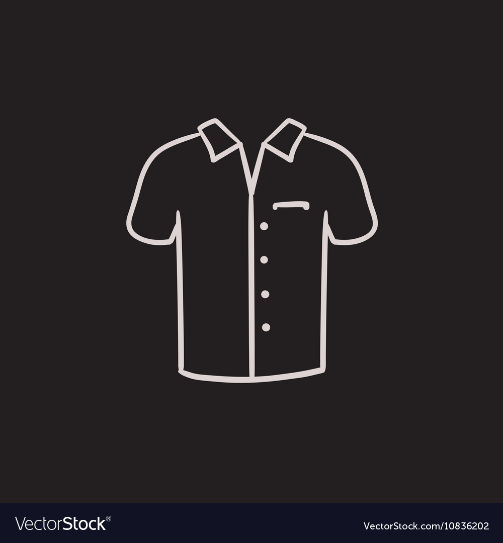 Polo shirt sketch icon