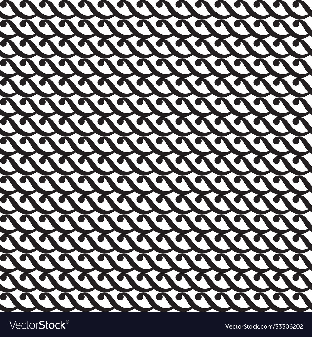 Seamless geometric curl pattern waves Royalty Free Vector