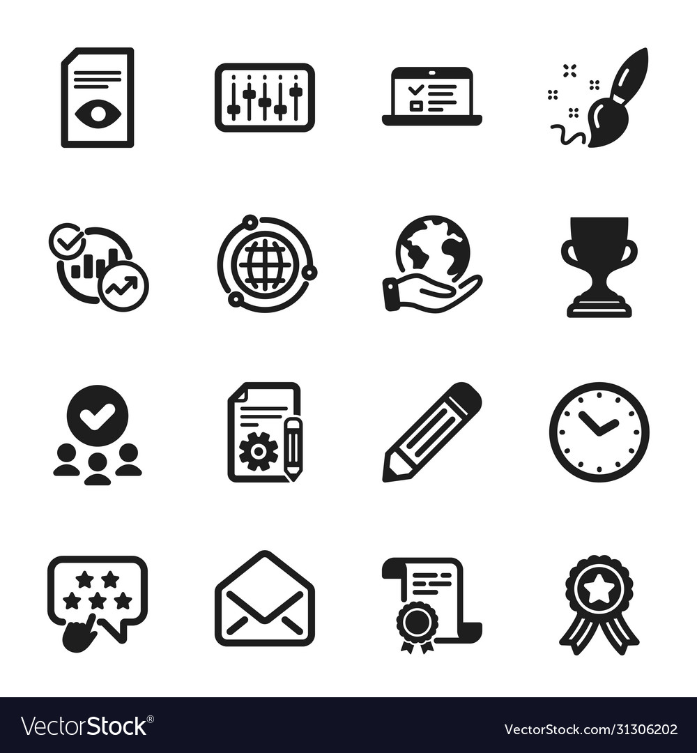 Set education icons such as web lectures vector image Set education icons such as web lectures