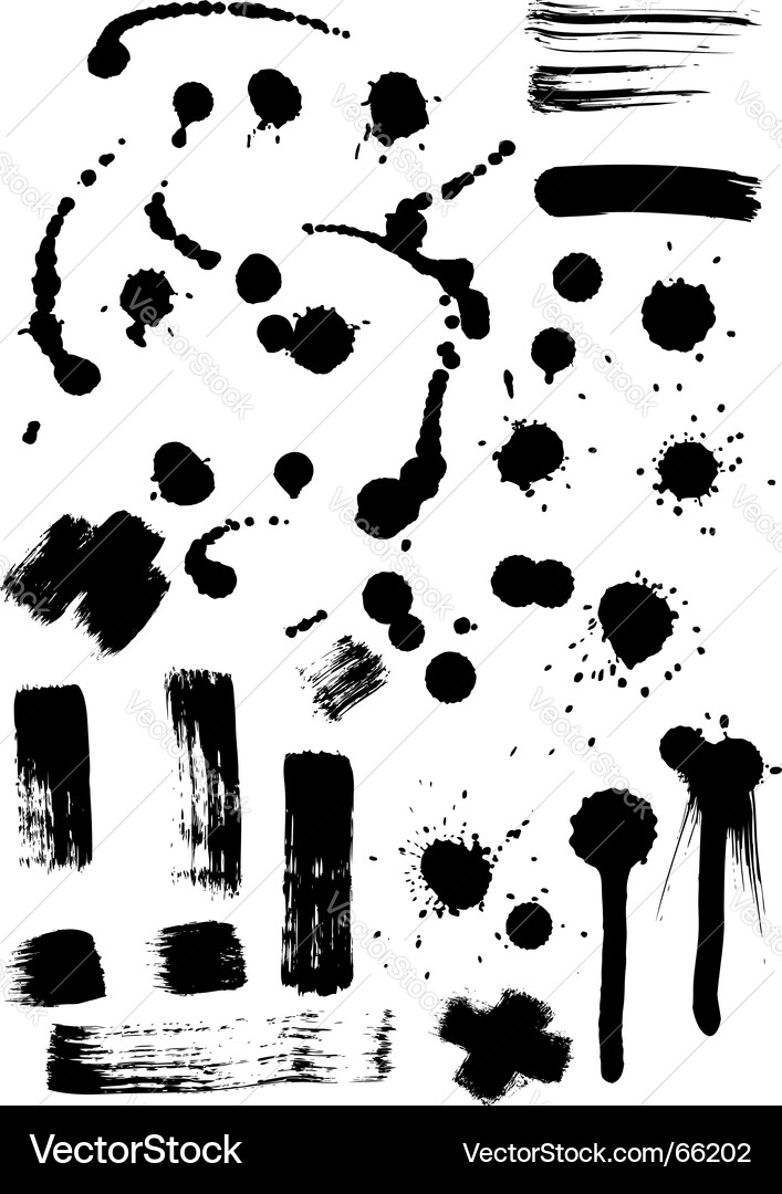 Splatter Ink Effects Royalty Free Vector Image