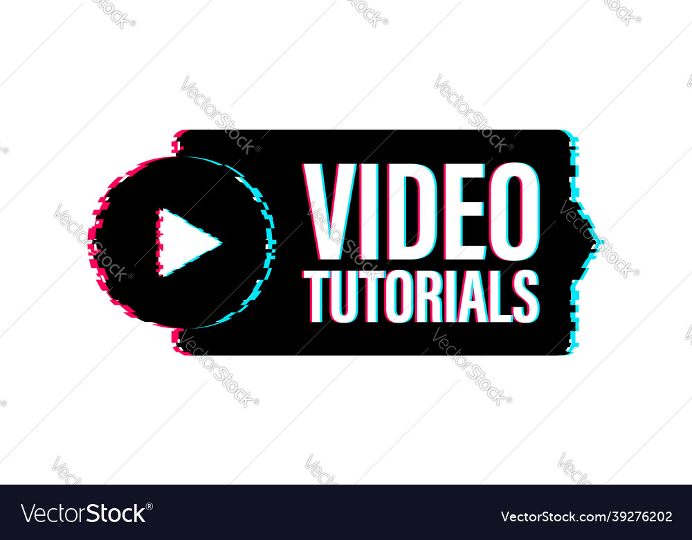 Video tutorials icon concept study and learning Vector Image Video tutorials icon concept study and learning