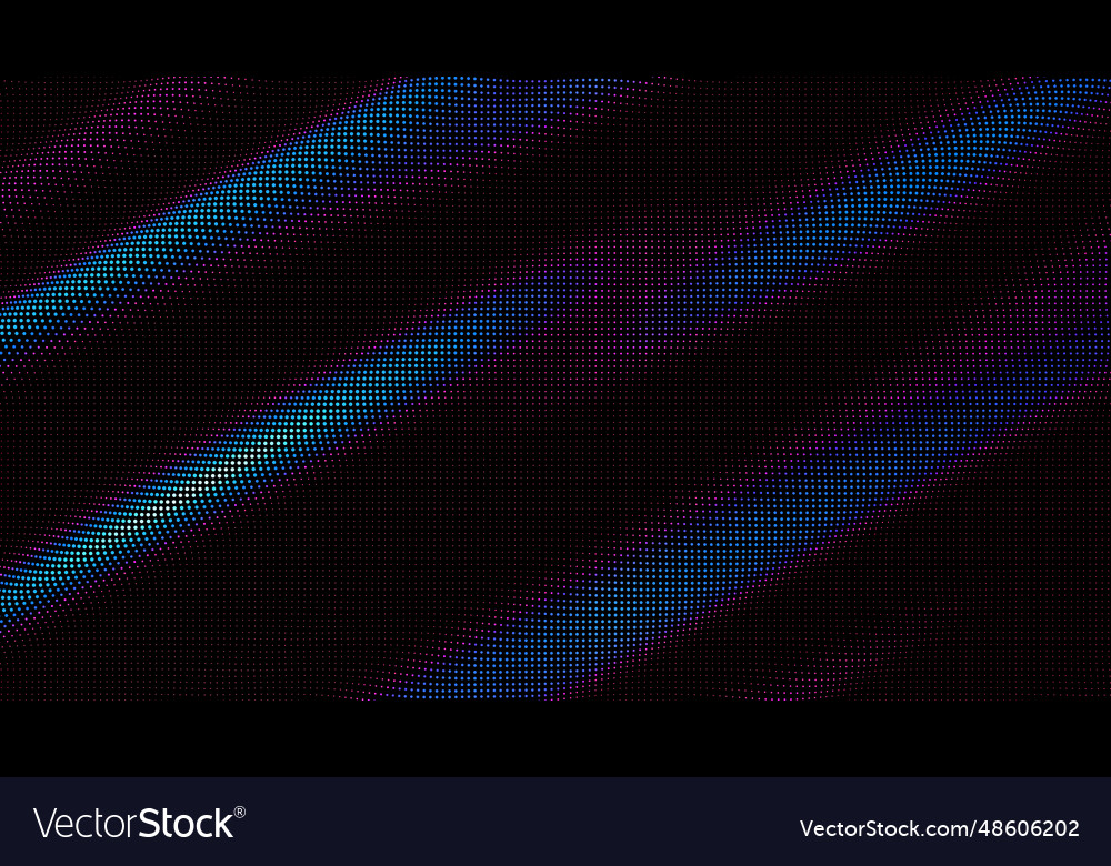 Waves of colorful points digital data splash vector image Waves of colorful points digital data splash