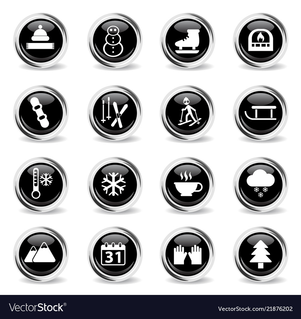 Winter icon set