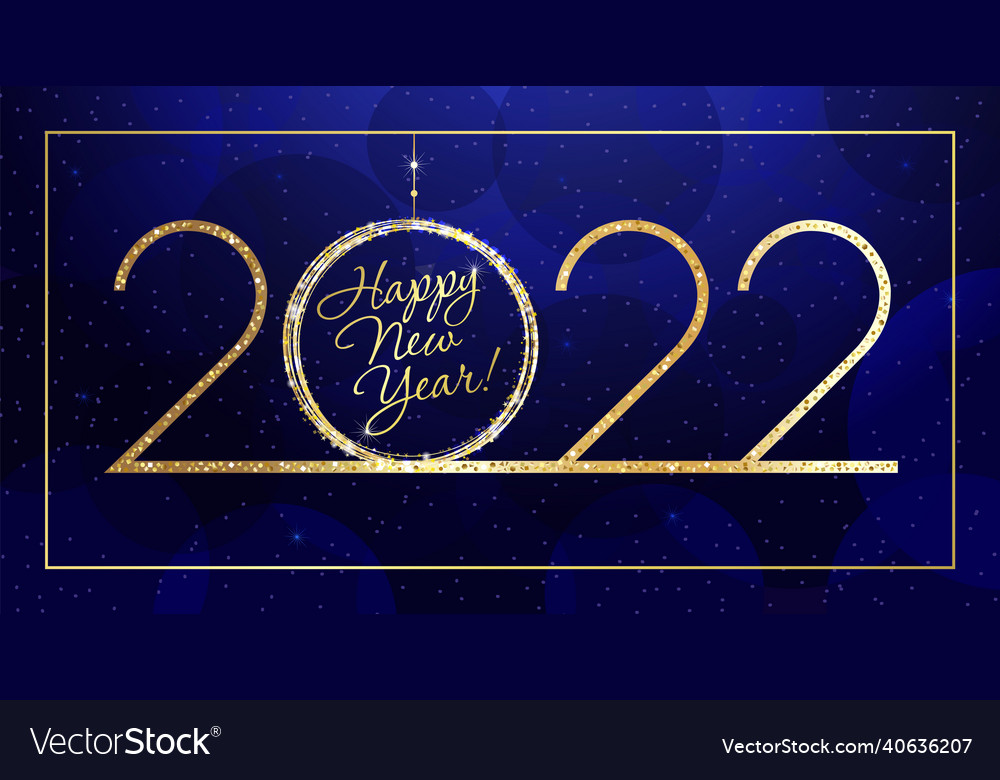 2022 simple minimal gold gradient glitter Vector Image