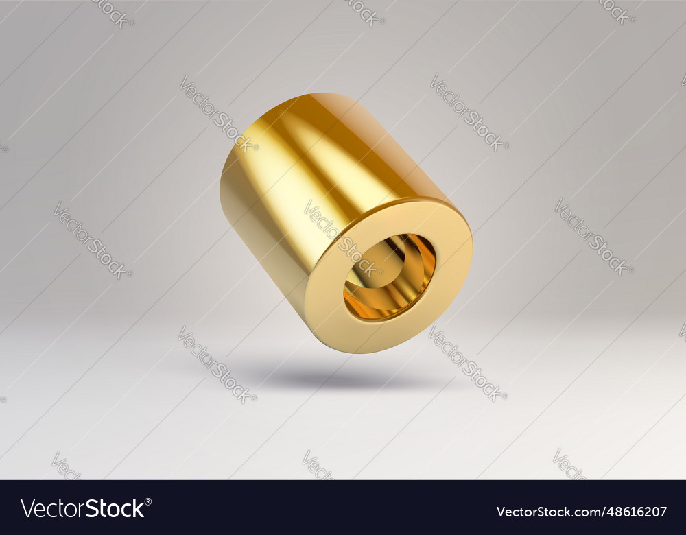 3d element or simple isolated golden shape vector image 3d element or simple isolated golden shape