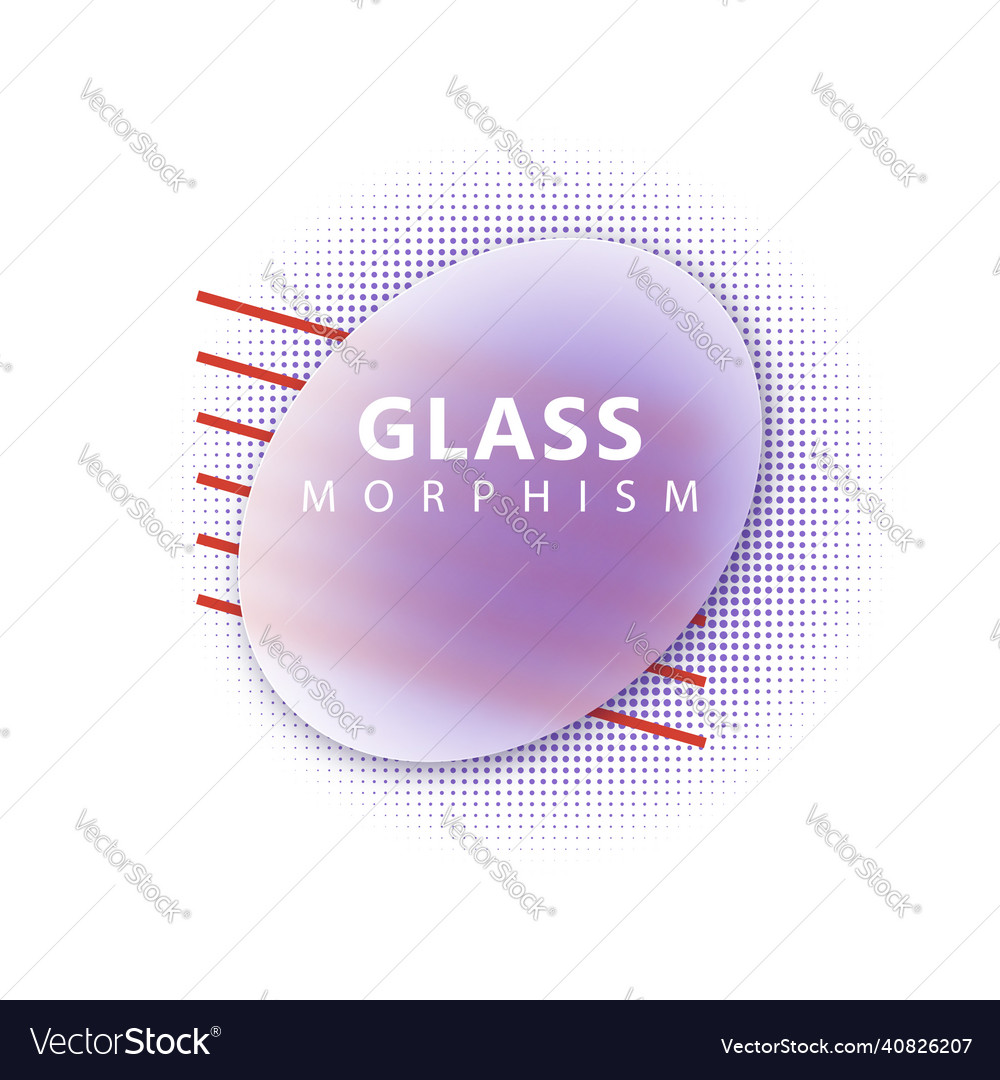 Background in glass morphism style Royalty Free Vector Image