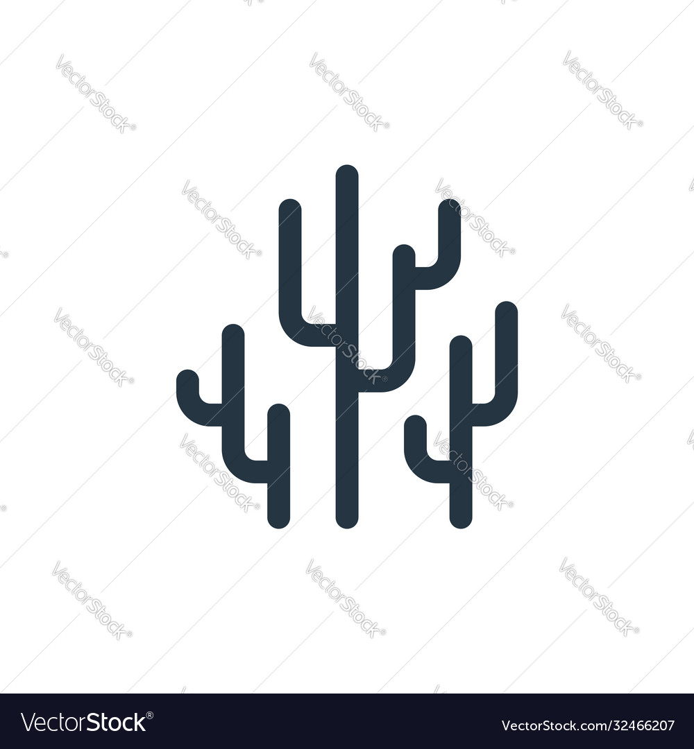 Cactus icon editable stroke linear Vector Image Cactus icon editable stroke linear