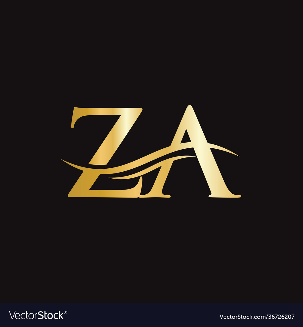 Creative za letter with luxury concept