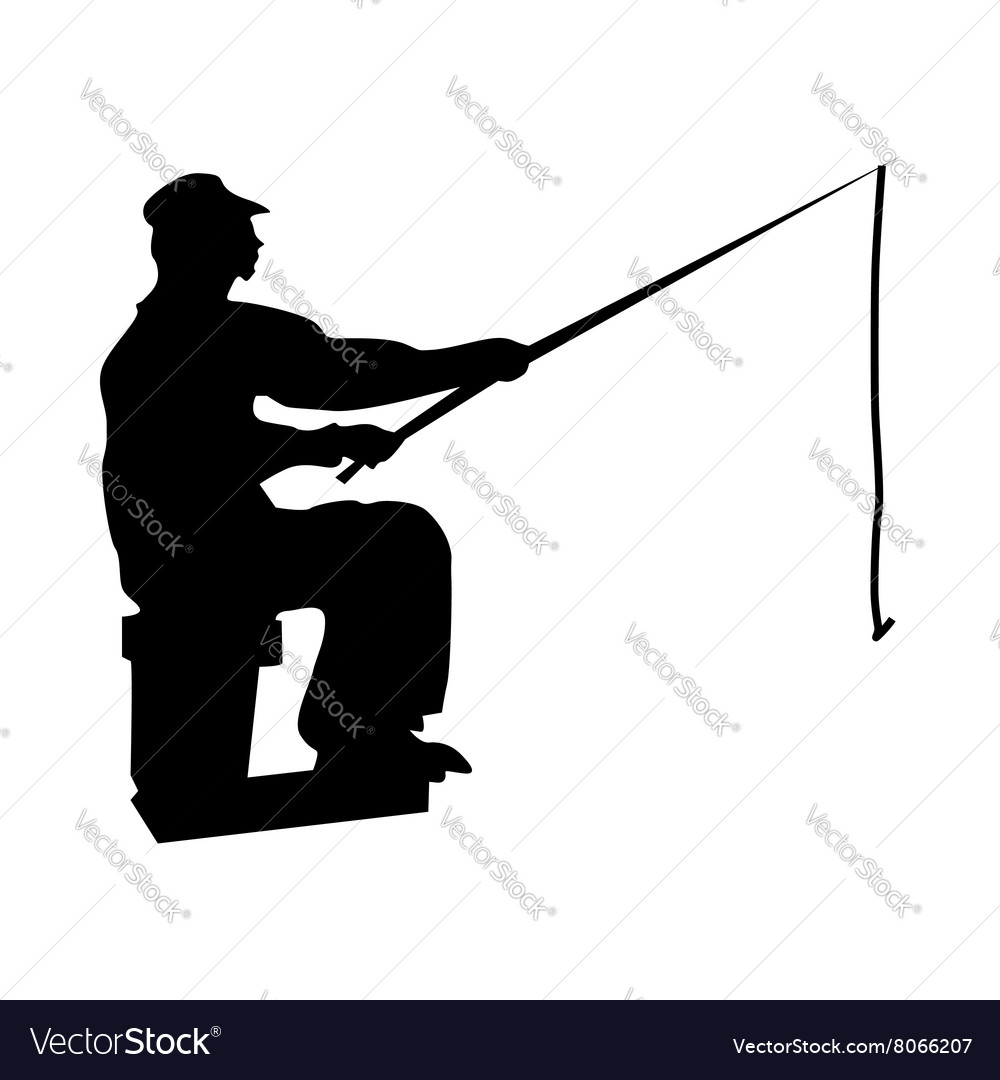 Man Fishing Svg