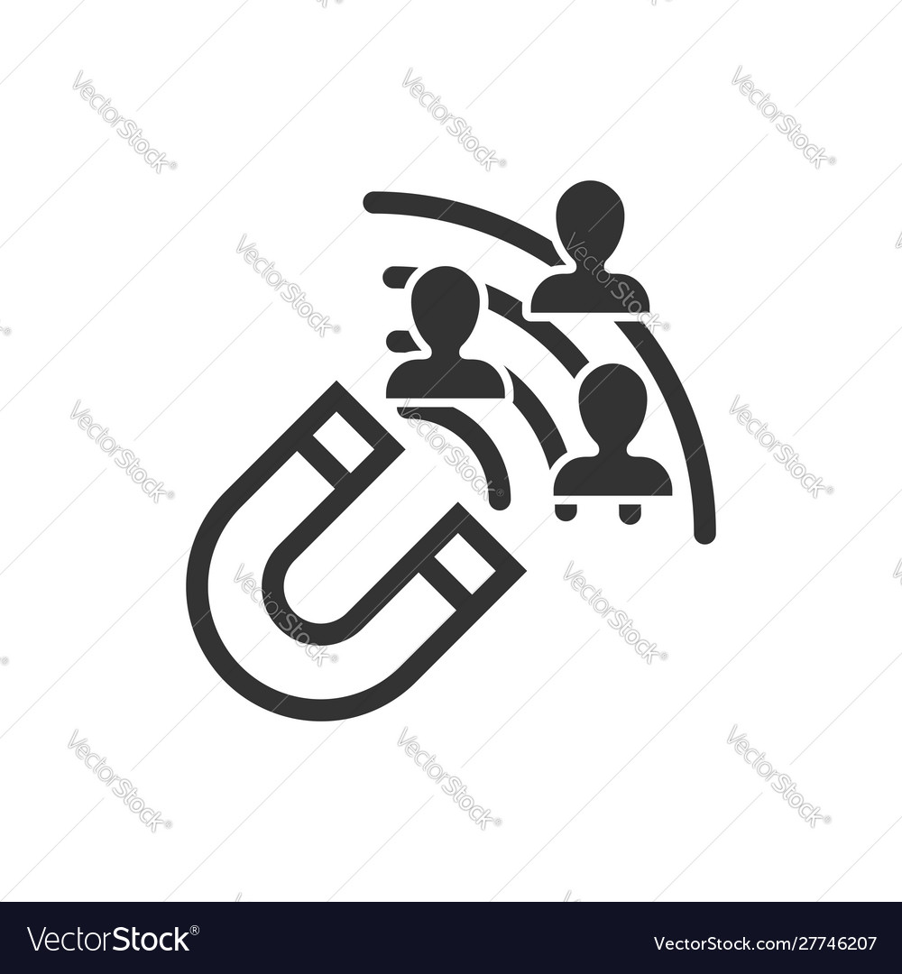 Lead Conversion Icon In Flat Style Attract Vector Image