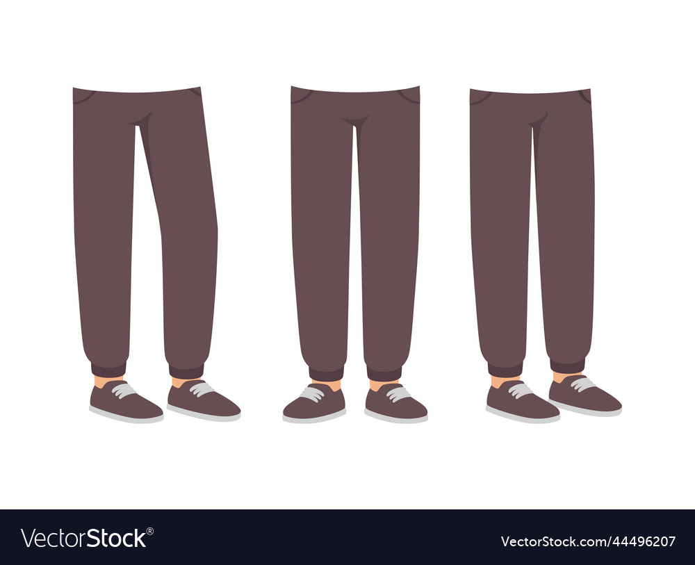 Man character legs in pants as constructor