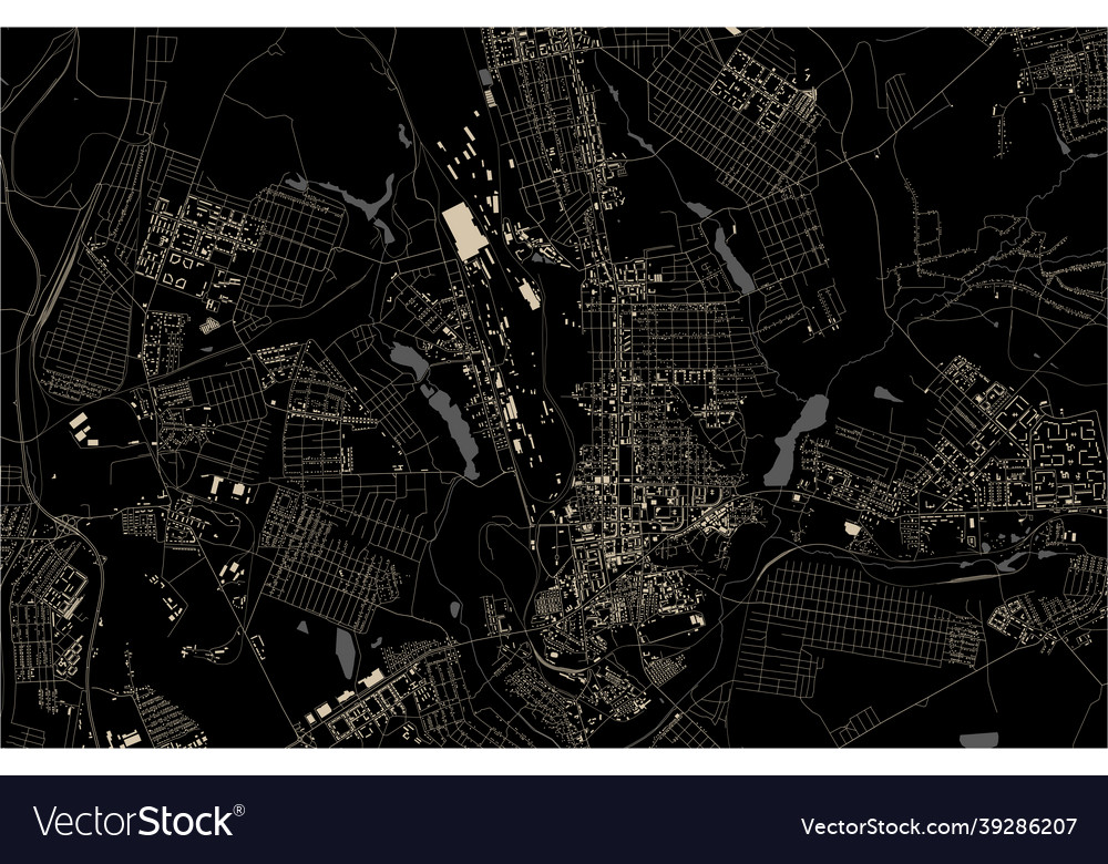 Map of the city makiivka ukraine Royalty Free Vector Image