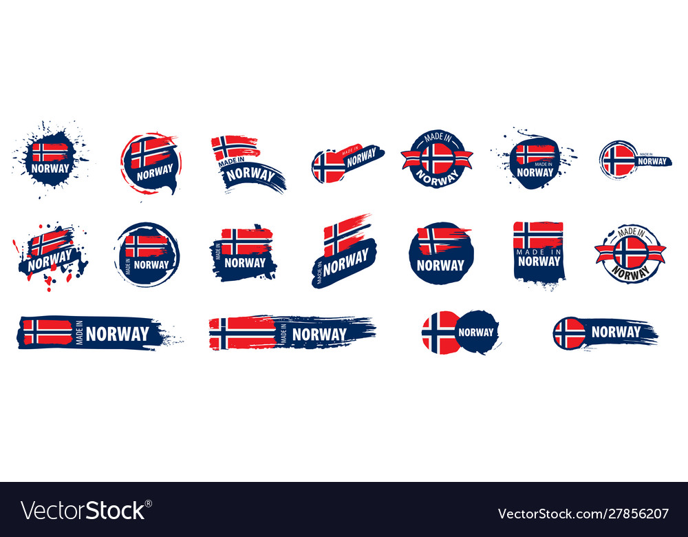 Norway Flag - White Background