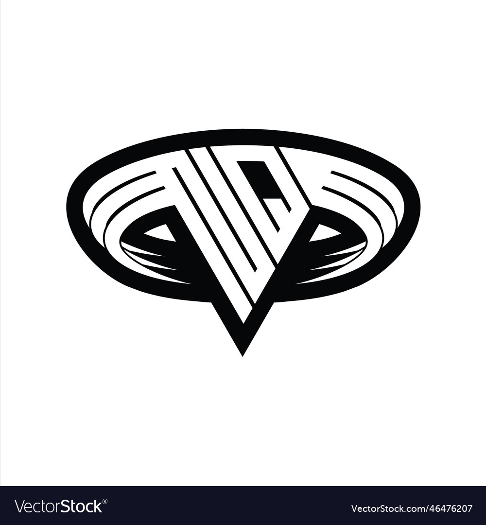 Nq logo monogram with triangle shape slice