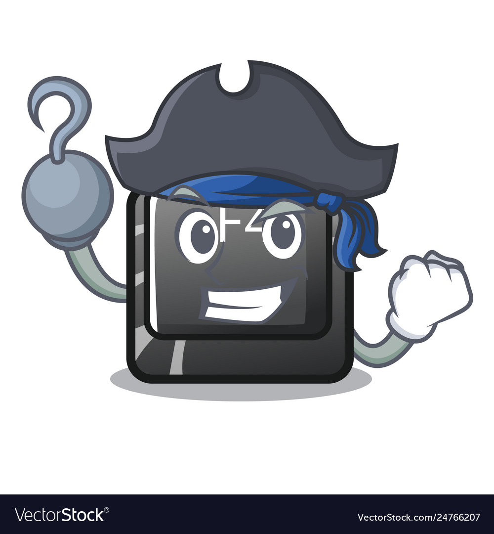 Pirat f4 Taste installiert auf Cartoon Tastatur vector image Pirat f4 Taste installiert auf Cartoon Tastatur