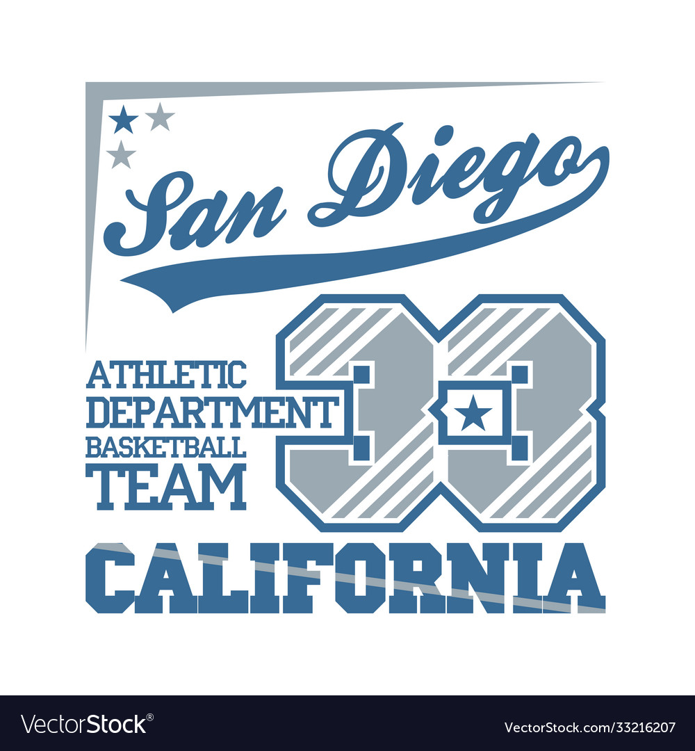 San diego ca fashion typography sport emblem